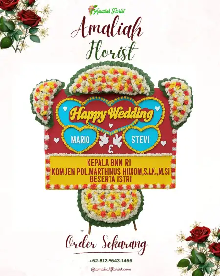 Papan Bunga Pernikahan Cipining